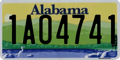 AL license plate 1AO4741