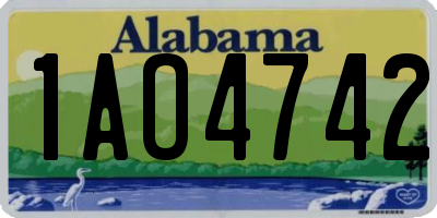 AL license plate 1AO4742