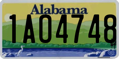 AL license plate 1AO4748