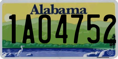 AL license plate 1AO4752