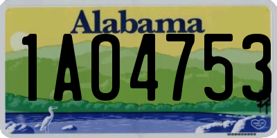AL license plate 1AO4753