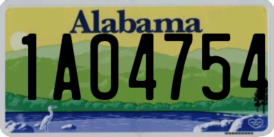 AL license plate 1AO4754