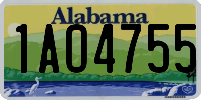 AL license plate 1AO4755