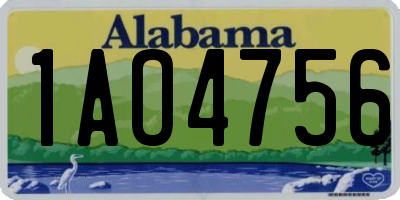AL license plate 1AO4756