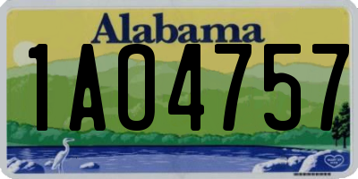 AL license plate 1AO4757
