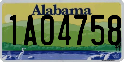 AL license plate 1AO4758