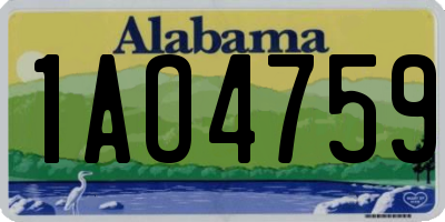 AL license plate 1AO4759