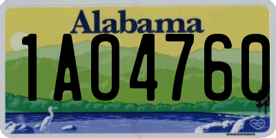 AL license plate 1AO4760