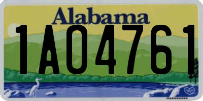 AL license plate 1AO4761