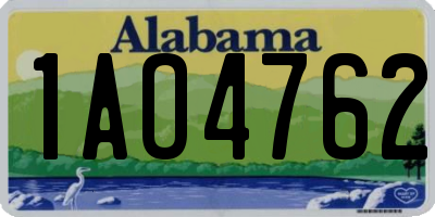 AL license plate 1AO4762