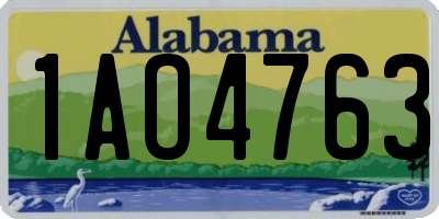 AL license plate 1AO4763