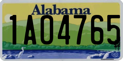 AL license plate 1AO4765