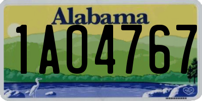 AL license plate 1AO4767