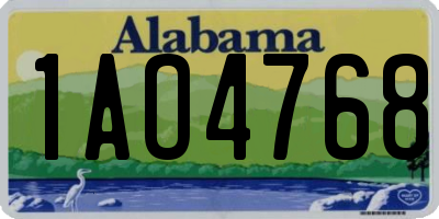 AL license plate 1AO4768