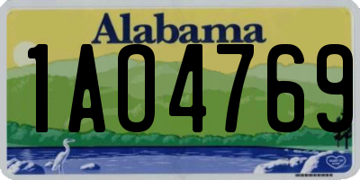 AL license plate 1AO4769