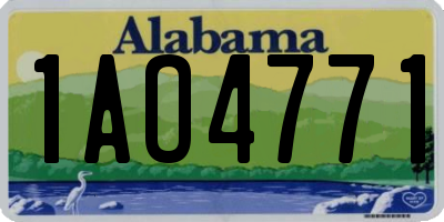 AL license plate 1AO4771