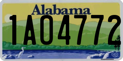 AL license plate 1AO4772