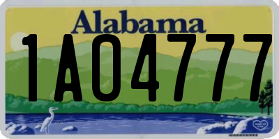 AL license plate 1AO4777