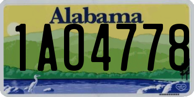AL license plate 1AO4778