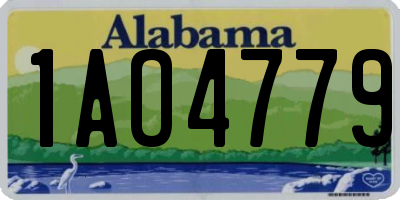 AL license plate 1AO4779