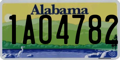 AL license plate 1AO4782