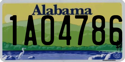 AL license plate 1AO4786