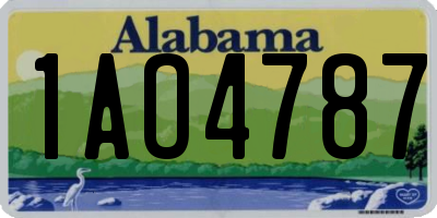 AL license plate 1AO4787