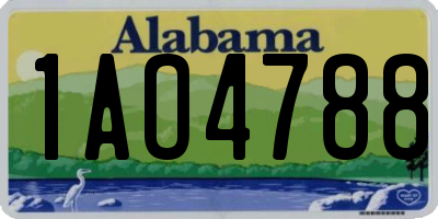 AL license plate 1AO4788