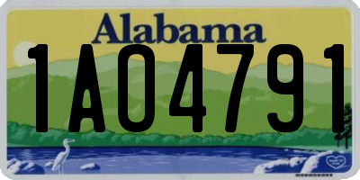 AL license plate 1AO4791
