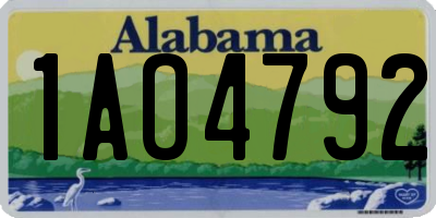 AL license plate 1AO4792