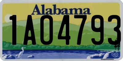 AL license plate 1AO4793