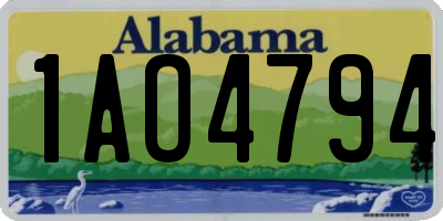AL license plate 1AO4794