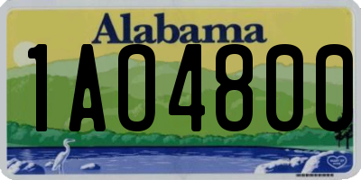 AL license plate 1AO4800