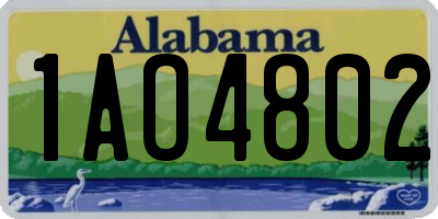 AL license plate 1AO4802