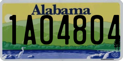 AL license plate 1AO4804