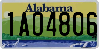 AL license plate 1AO4806