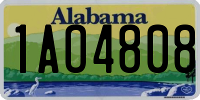 AL license plate 1AO4808