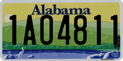 AL license plate 1AO4811