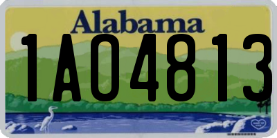AL license plate 1AO4813