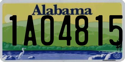 AL license plate 1AO4815