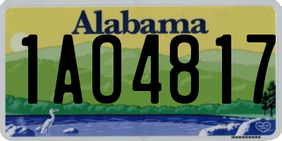 AL license plate 1AO4817