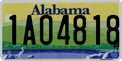 AL license plate 1AO4818