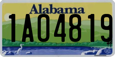 AL license plate 1AO4819
