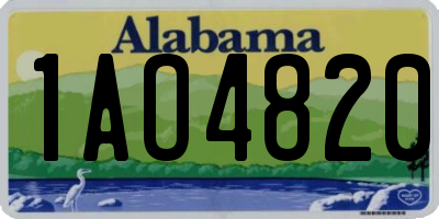 AL license plate 1AO4820