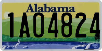 AL license plate 1AO4824