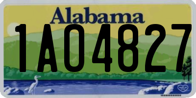 AL license plate 1AO4827