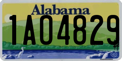 AL license plate 1AO4829