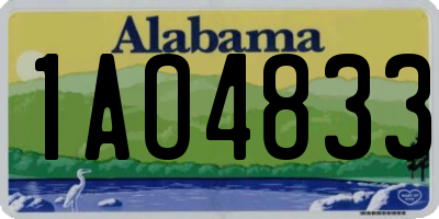 AL license plate 1AO4833