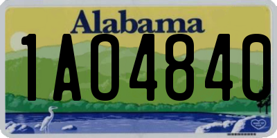 AL license plate 1AO4840