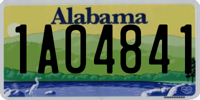 AL license plate 1AO4841